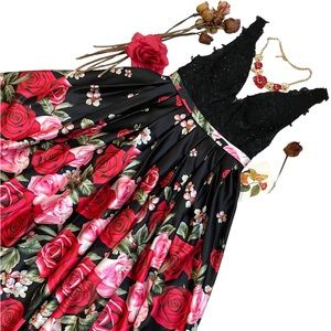 Dave & Johnny prom floral maxi dress